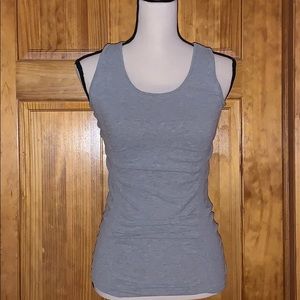 Athleta Gray Ruched Side Panel Tank Top Small